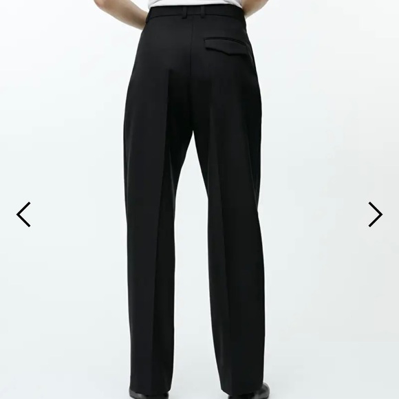 NWOT ARKET Hopsack Wool Trousers in Black - Picture 3 of 9